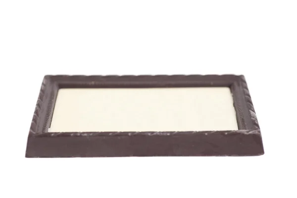 Marco de chocolate aislado sobre fondo blanco —  Fotos de Stock