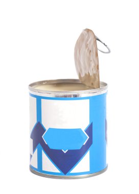 Open  tin can with Condensed milk clipart