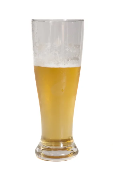 Vetro di birra isolato . — Foto Stock