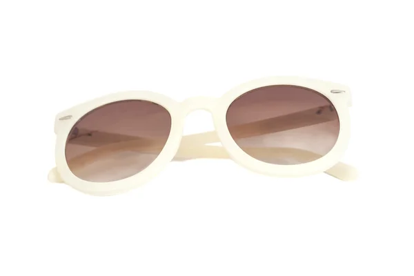 Óculos de sol brancos isolados no fundo branco — Fotografia de Stock
