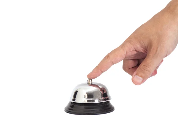 Hand ringing in service bell — Stock Photo, Image