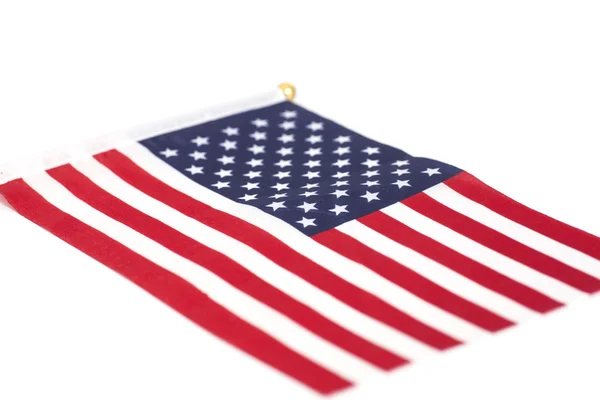 Bandera americana aislada en blanco — Foto de Stock