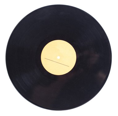 Beyaz arka plan üzerinde yalıtılmış vinil disk