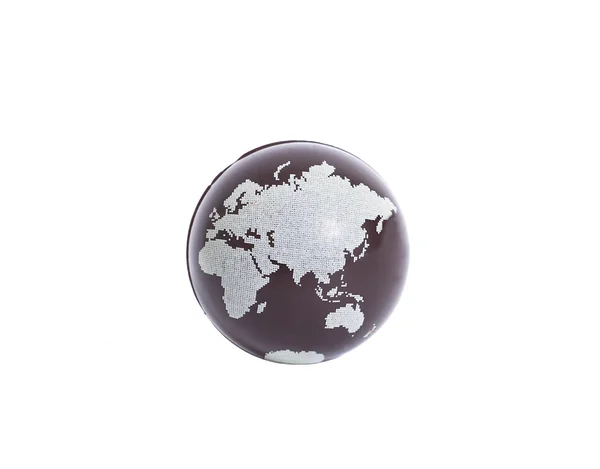 Земна куля на білому тлі — стокове фото