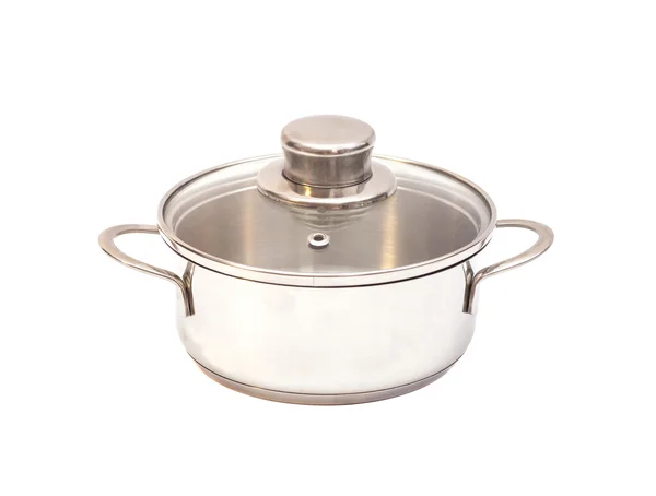 Stainless steel pot. — Stock Photo, Image