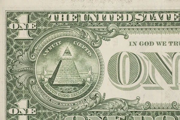 Μας ένα δολάριο νομοσχέδιο closeup μακροεντολή, 1 usd τραπεζογραμματίων — Φωτογραφία Αρχείου
