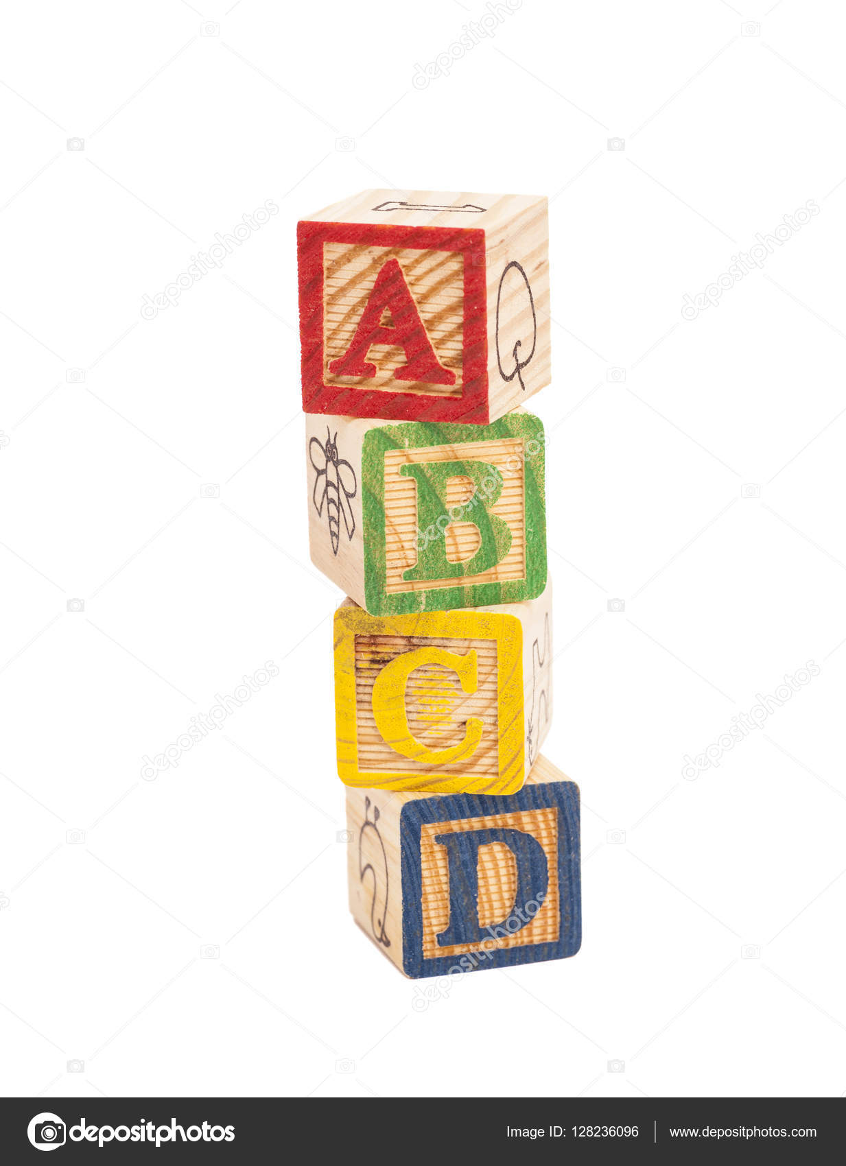 Premium Photo  Wooden alphabet blocks isolated on white