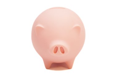 pembe beyaz izole kumbara 