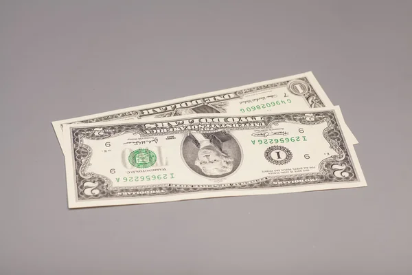 Αμερικανική μία και δύο δολαρίων νομοσχέδια τα χρήματα — Φωτογραφία Αρχείου