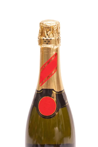 Bottle of champagne isolated on white background — Stock Photo, Image