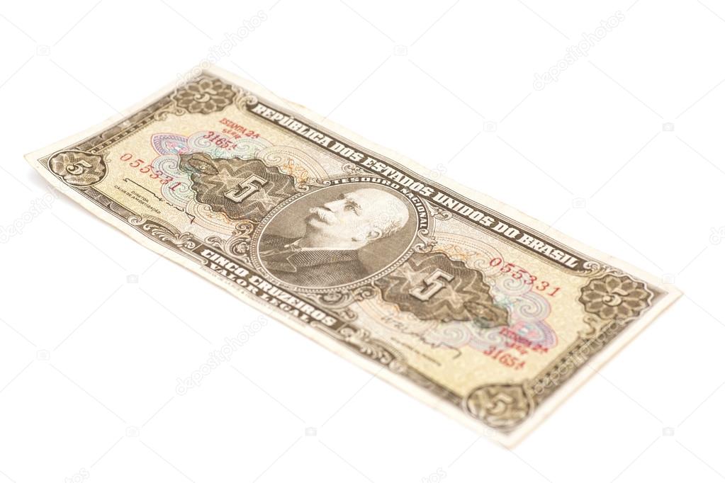 5 Brasilian cruzeiro banknote
