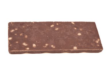 Beyaz üzerine izole edilmiş çikolata.