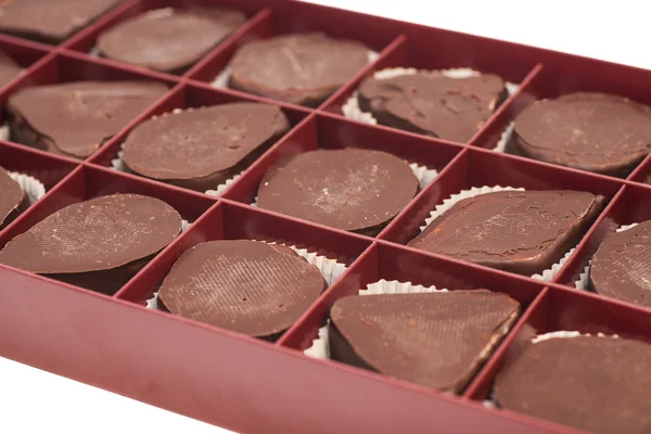 Box of sweet chocolate candies