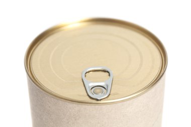 teneke kutu beyaz zemin üzerine 