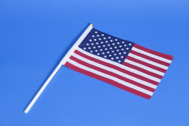 Mavi arka planda Amerikan bayrağı