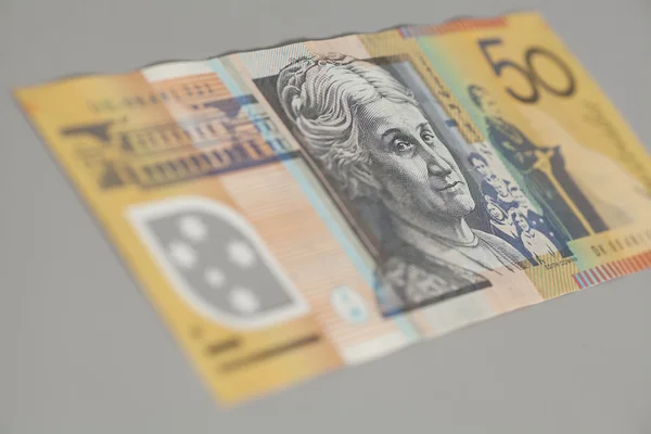 Австралійський долар п'ятдесят банкнота — стокове фото