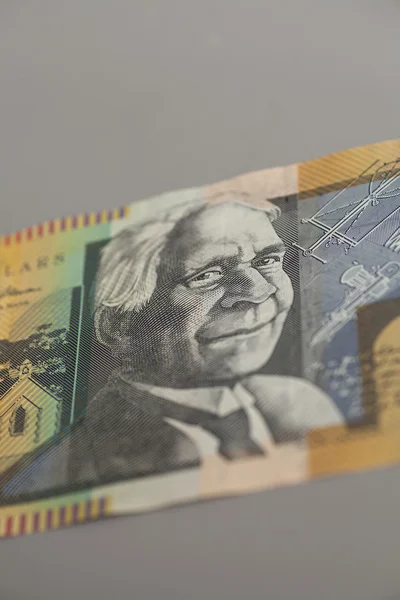 Australian Fifty Dollar Banknote on gray background — Stock Photo, Image