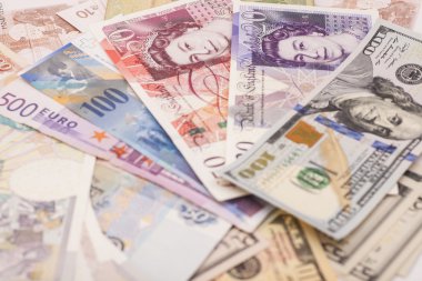 Uluslararası para birimleri. Farklı ülkelerden para arka plan