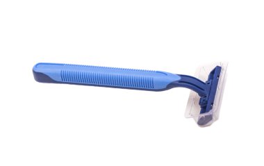 Güvenlik üzerinde beyaz izole ustura