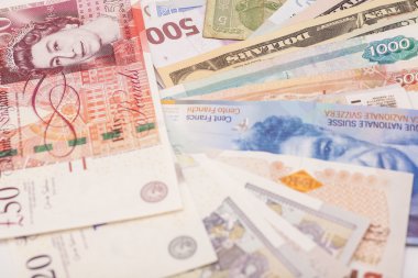 Farklı ülkelerin para uluslararası currencies.background