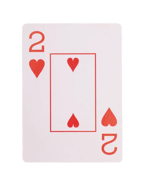 Playing card (δύο) που απομονώνονται σε λευκό φόντο — Φωτογραφία Αρχείου