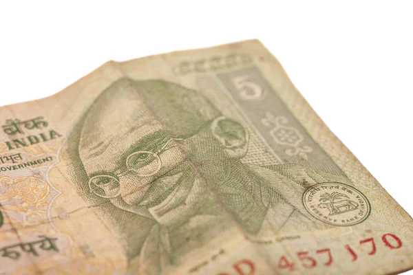 Банкноты в рупиях Индии — стоковое фото