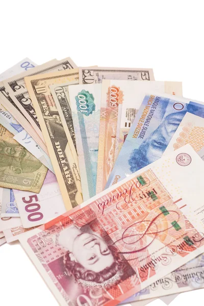 Nemzetközi currencies.background különböző országok pénz — Stock Fotó