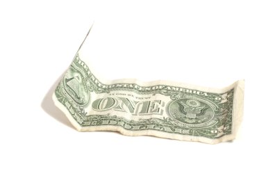 one dollar isolated on  white background