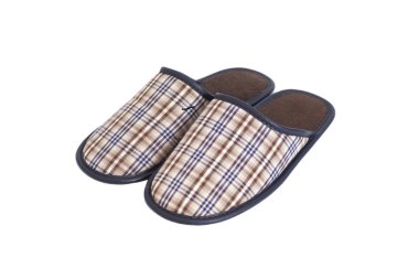 Beyaz arka plan üzerinde izole çift ev terlik