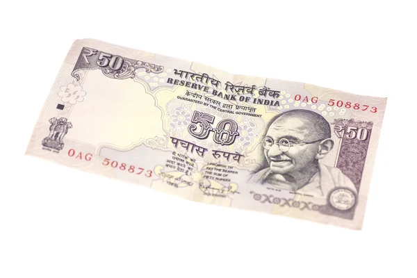 Pięćdziesiąt rupii uwagę (indyjskiej waluty) — Zdjęcie stockowe