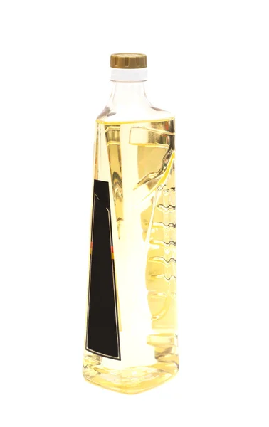 Olive oil in a plastic bottle — Stock Photo, Image