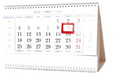 9 Mayıs tarihi ile 2015 yılı takvimi