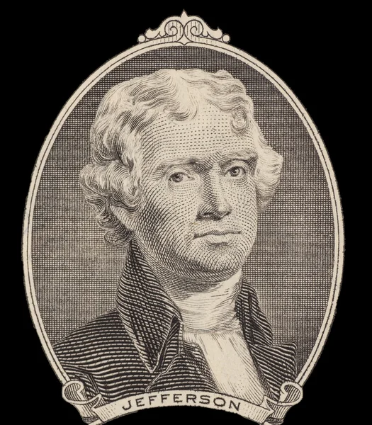 Retrato del primer presidente estadounidense Thomas Jefferson —  Fotos de Stock