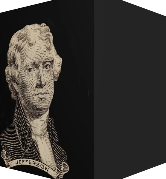 Retrato do primeiro presidente dos EUA Thomas Jefferson — Fotografia de Stock