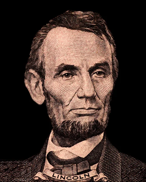 Retrato do primeiro presidente dos EUA Abraham Lincoln — Fotografia de Stock