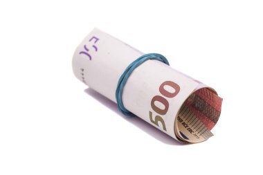  Euro banknot lastik izole bant altında