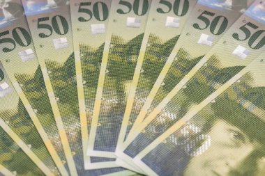 50 İsviçre Frangı faturaları arka plan