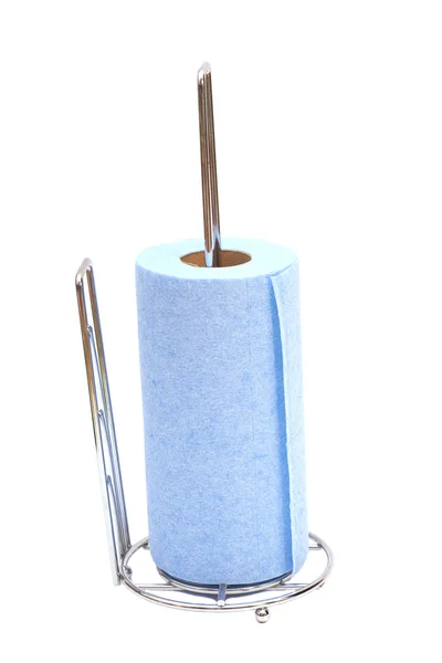 Rollo de toallas de cocina de papel aisladas en blanco — Foto de Stock