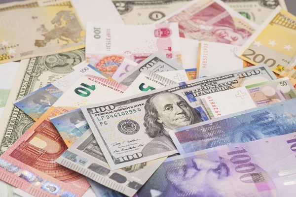 Internationella valutor pengar bakgrund — Stockfoto