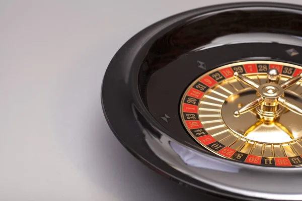 Roulette wheel isolated on gray background — Stock Photo, Image