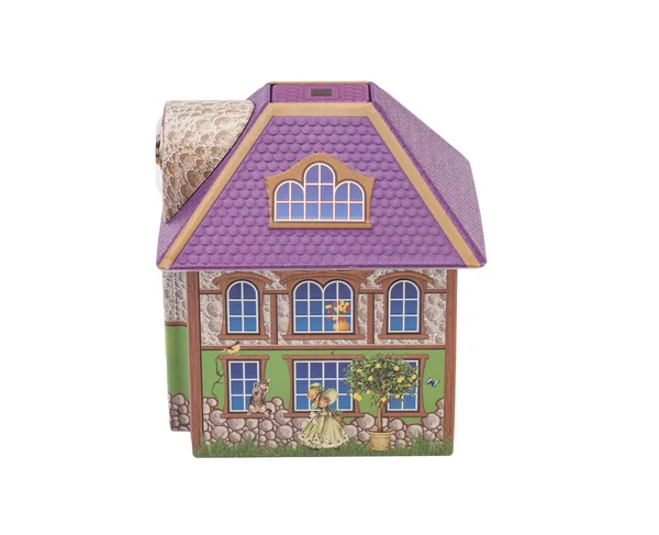 Beyaz arka plan üzerinde izole evin model 