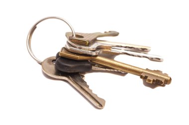 Beyaz arka plan üzerinde izole adl anahtar taşı 