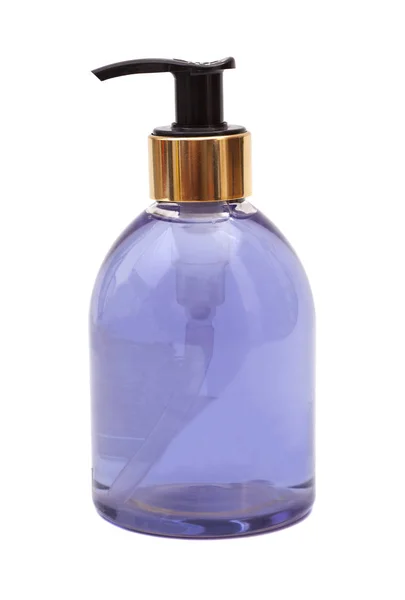 Plastic Bottle with liquid soap on white background — Stock Photo, Image