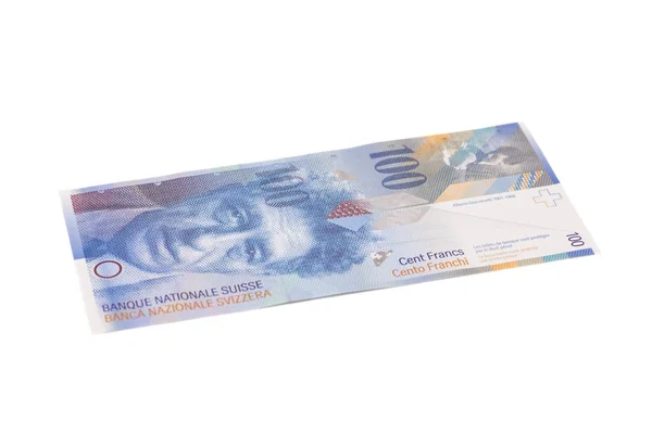 Σημείωση Ελβετικό Φράγκο, απομονωμένο — Φωτογραφία Αρχείου