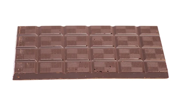 Barra de chocolate no fundo branco — Fotografia de Stock