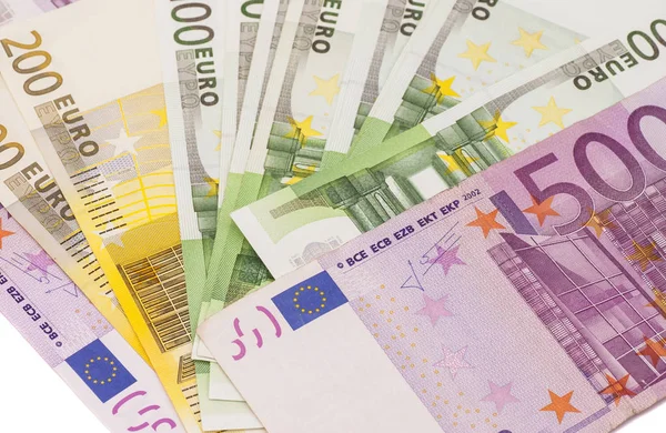 İzole farklı Euro banknot — Stok fotoğraf
