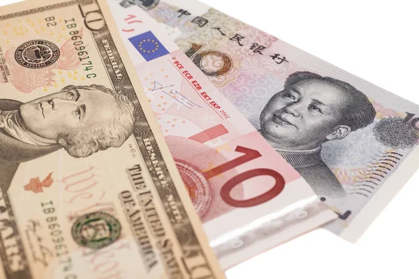 Amerikan Doları, euro Avrupa ve Çin yuan faturaları 