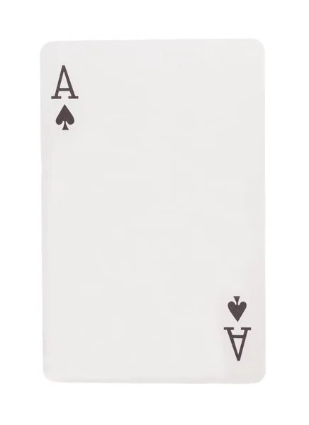 Ace піків гральна картка — стокове фото