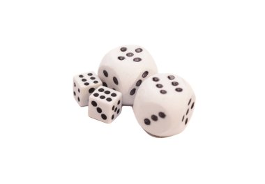 Beyaz arka plan üzerinde izole dices 