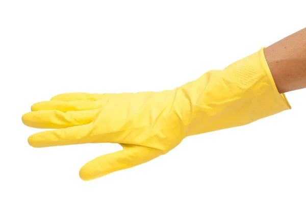 Latex handske för rengöring å — Stockfoto